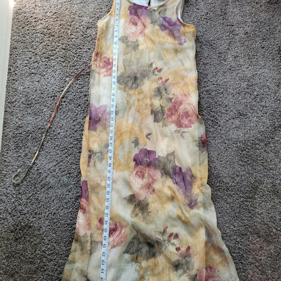 Christy LynnVintage Brown Textured Floral Romantic Maxi Dress Size 6 - Picture 11 of 16